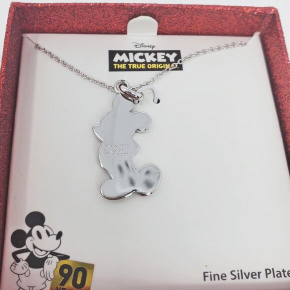 Disney Mickey Mouse 90 Years Celebration Fine Silver Plated Necklace NIP - Picture 8 of 10